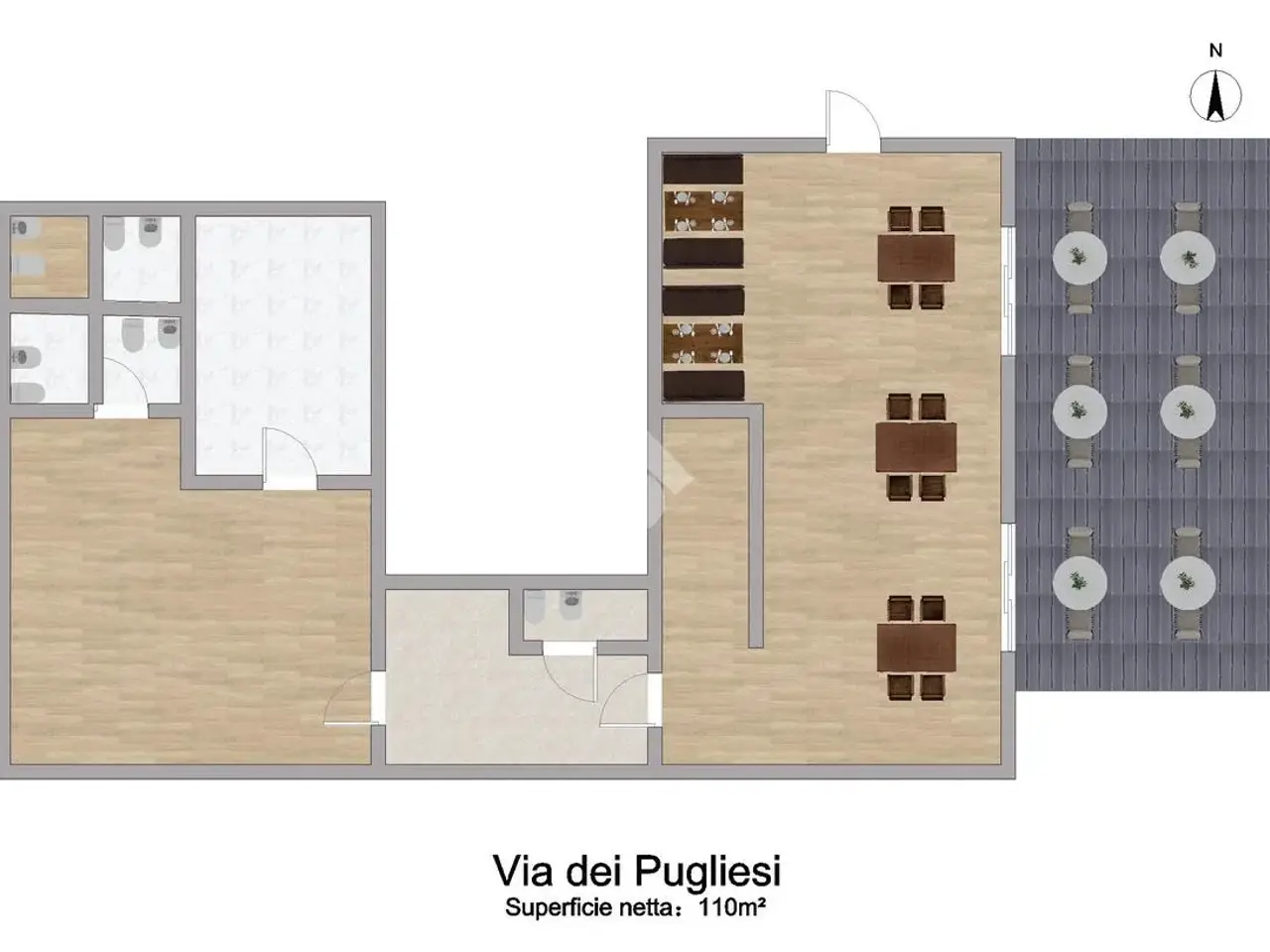 Negozio in Via dei Pugliesi 13, Corigliano-Rossano, {3} - Planimetria 1