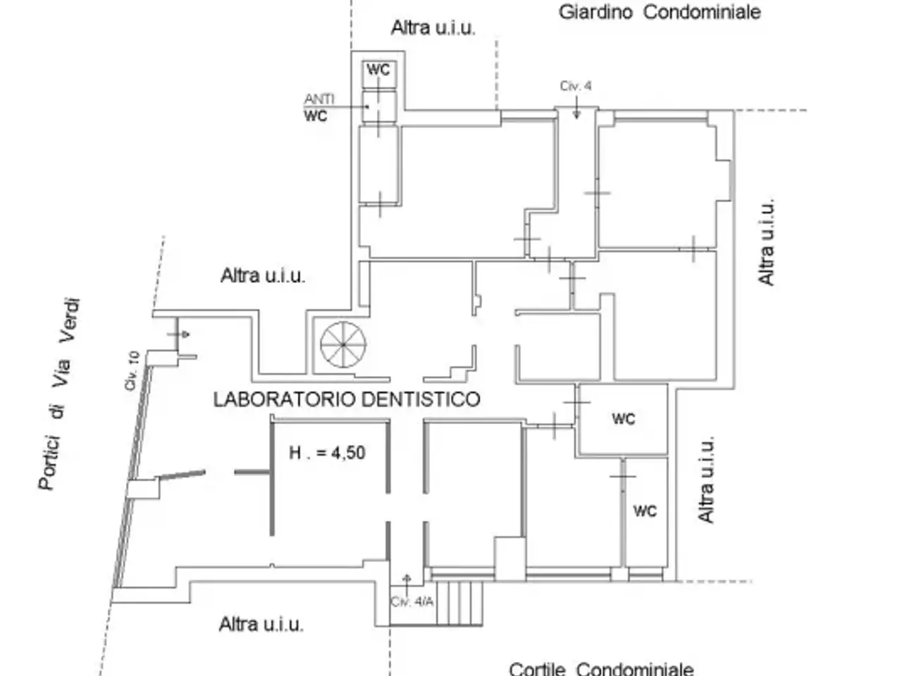 Negozio in Via Giuseppe Verdi 10, Fossano, {3} - Planimetria 1