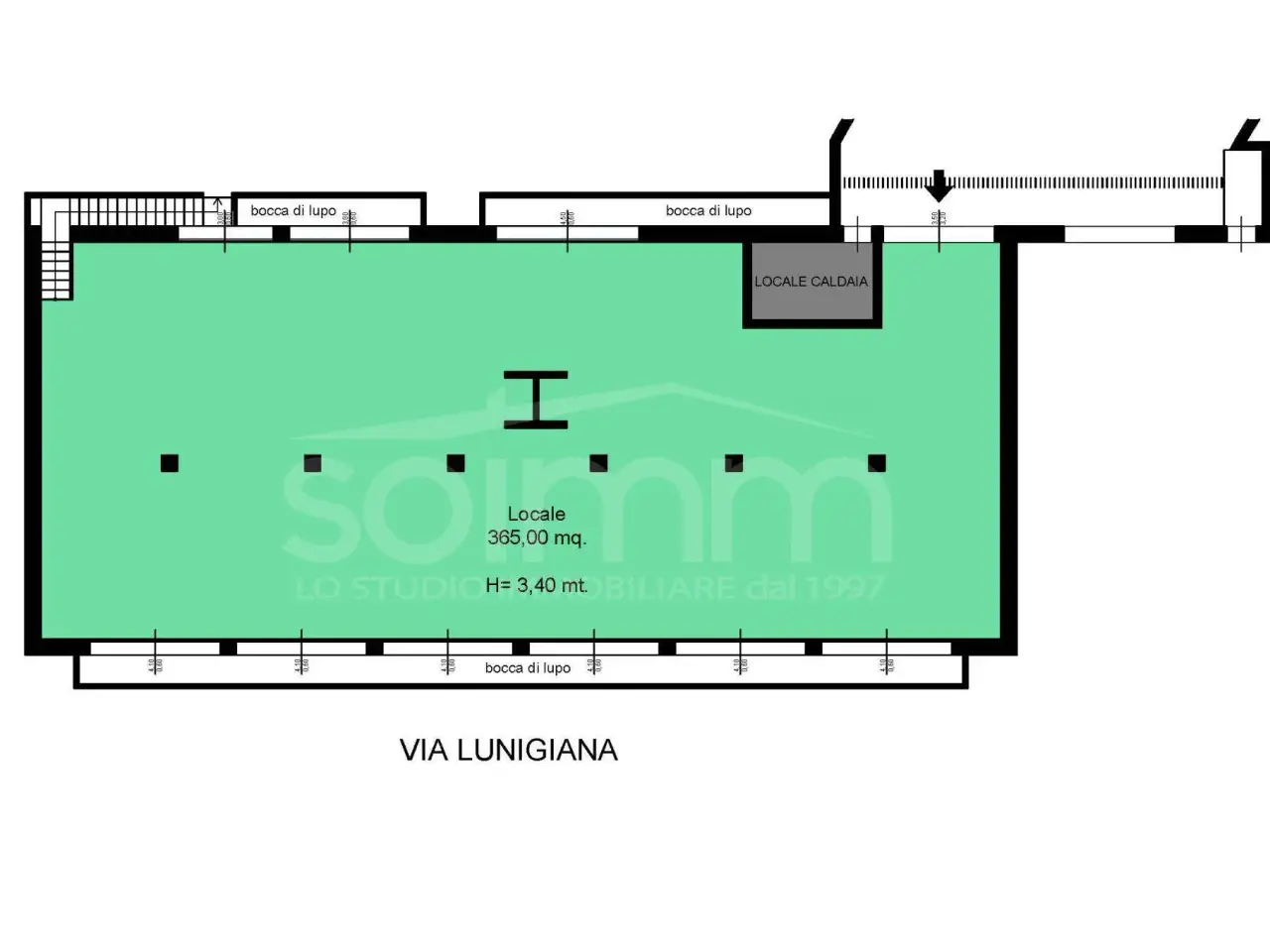 Magazzino in Via Lunigiana 15, Cagliari, {3} - Planimetria 1