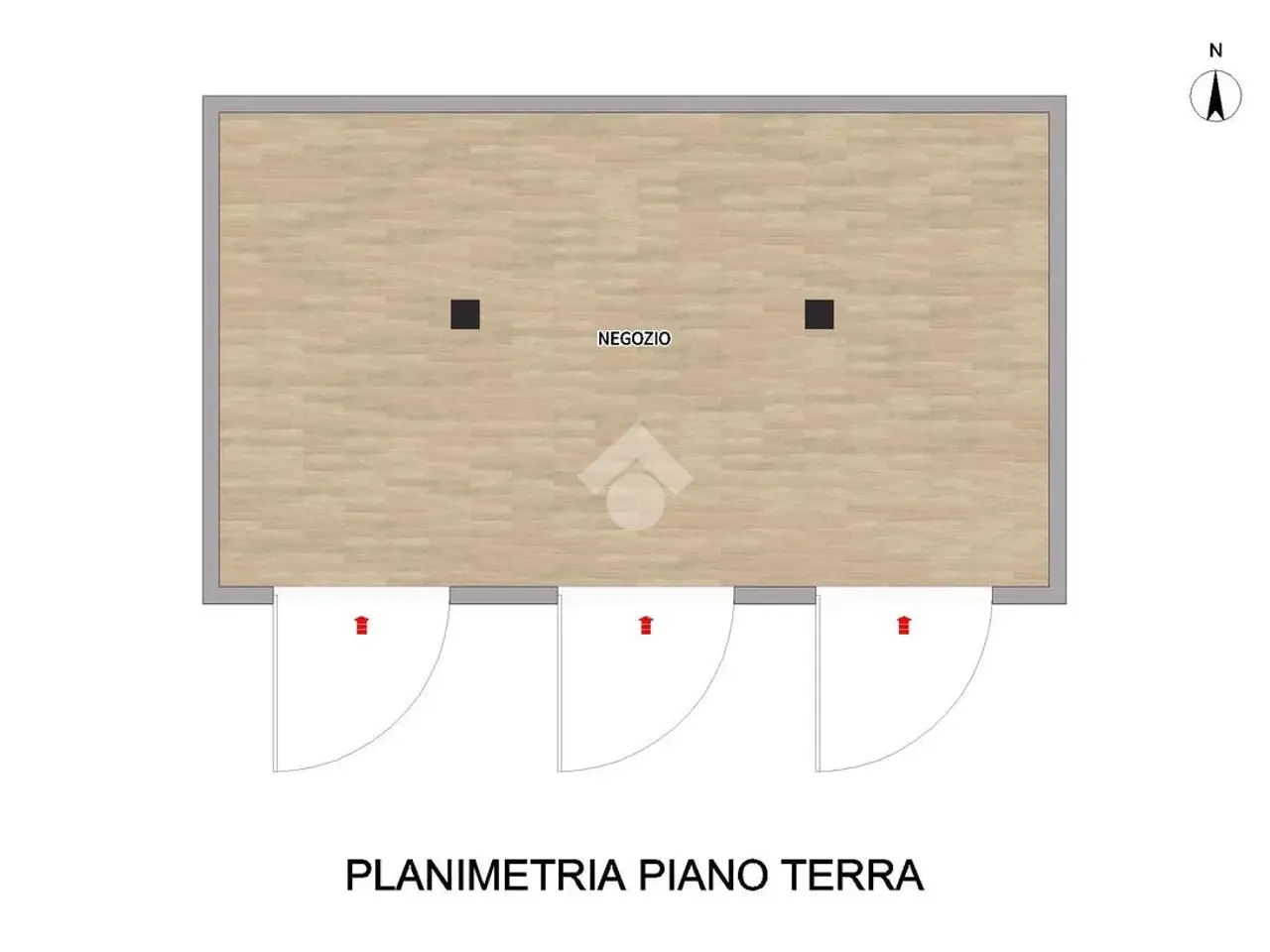 Negozio in Viale dei Mille 1, Piacenza, {3} - Planimetria 1