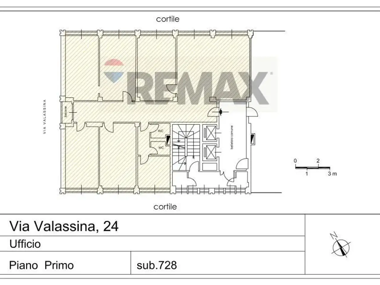 Ufficio in Via Valassina 24, Milano, {3} - Planimetria 1