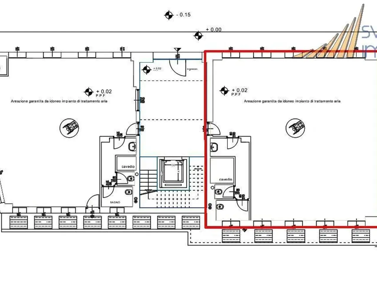 Ufficio in Via Bernardino Luini 209, Sesto San Giovanni, {3} - Planimetria 1