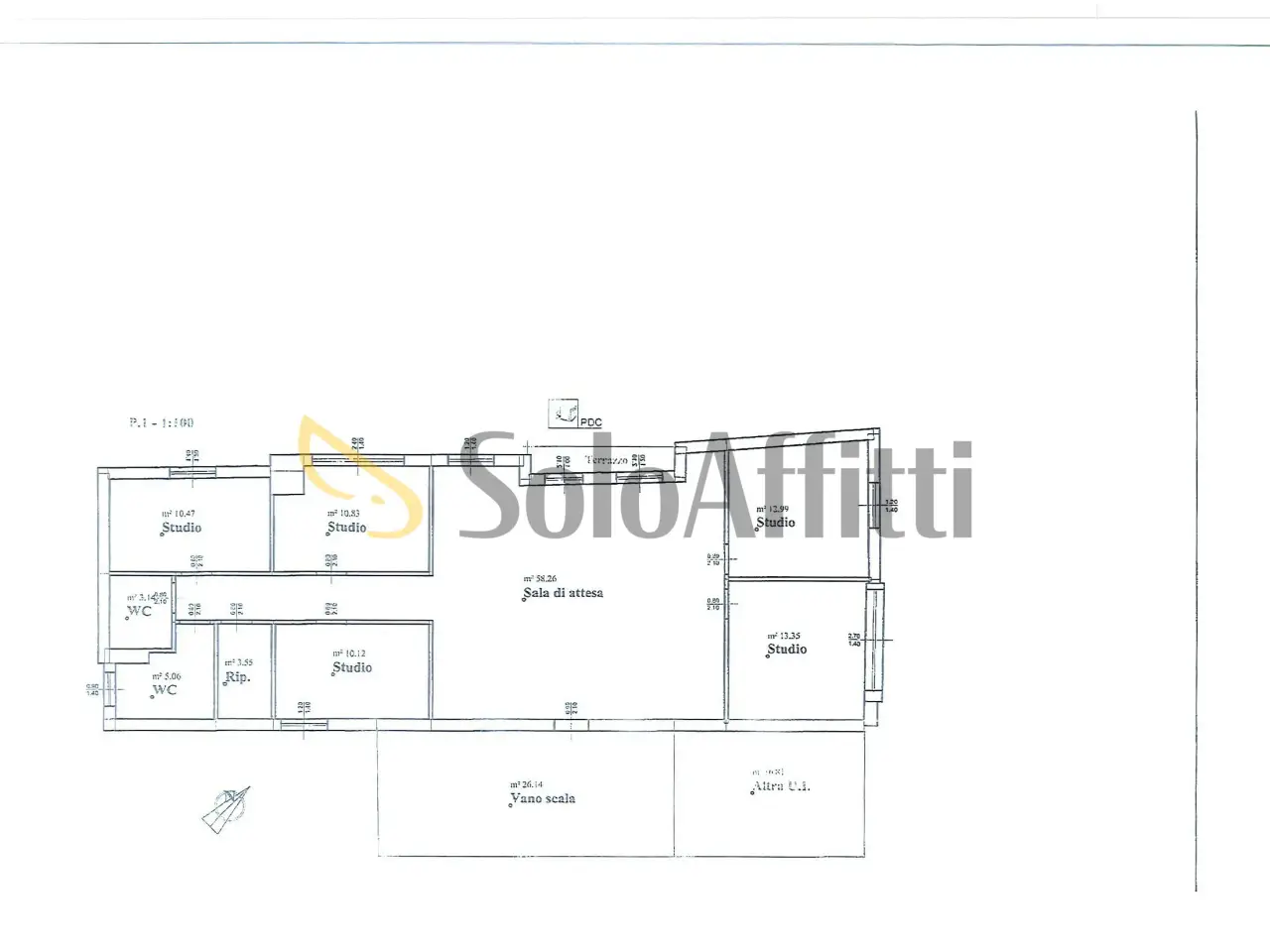 Ufficio in Corso Vecchio, Terni, {3} - Planimetria 1