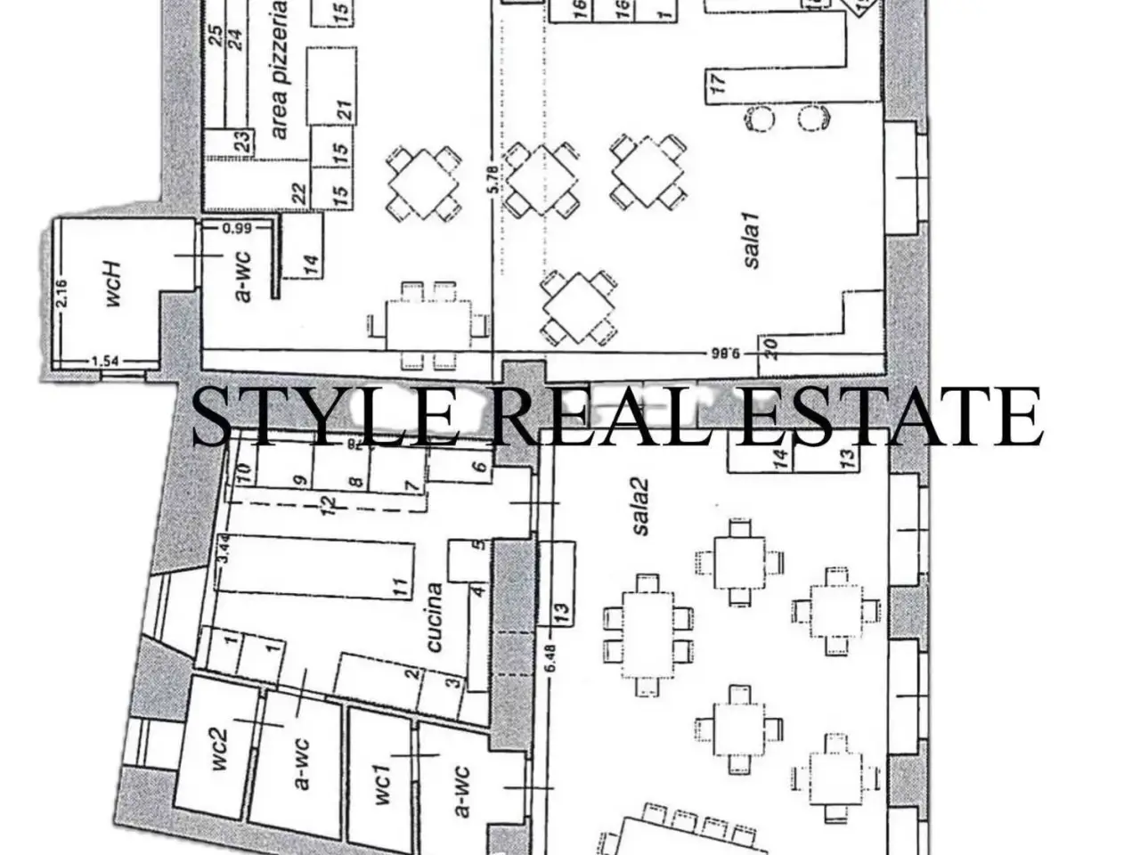 Ristorante in Via Capodieci 6, Siracusa, {3} - Planimetria 1