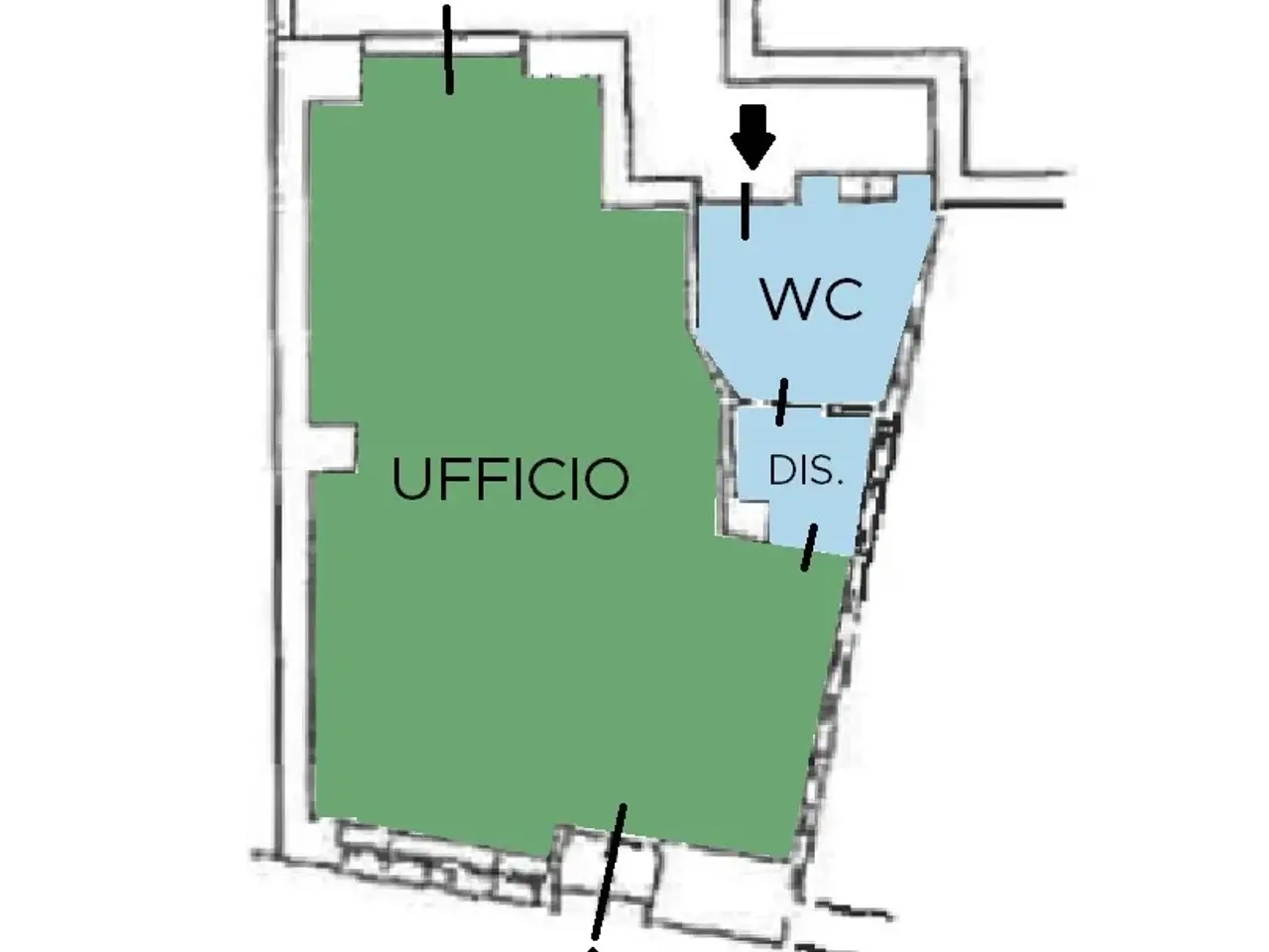 Ufficio in Via Caronni 2, Monza, {3} - Planimetria 1