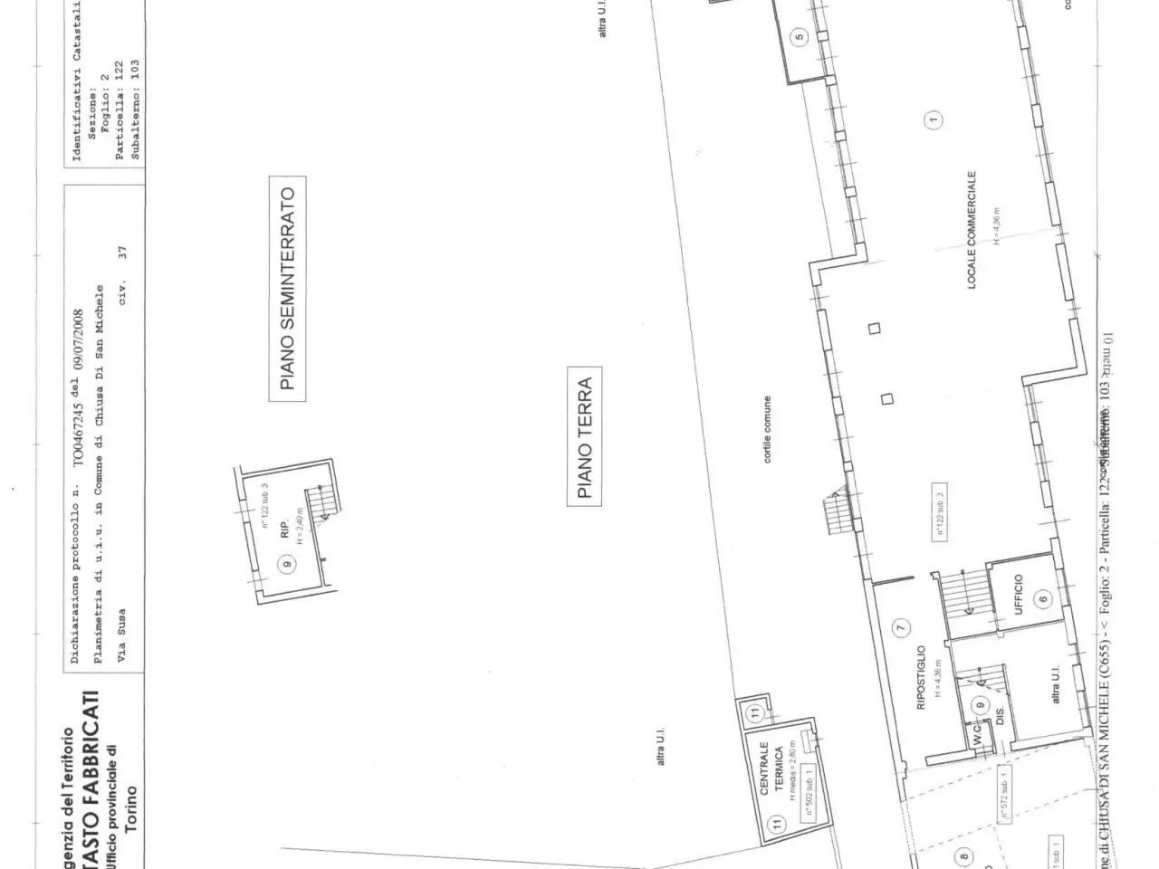 Capannone in Via Susa 37, Chiusa Di San Michele, {3} - Planimetria 1