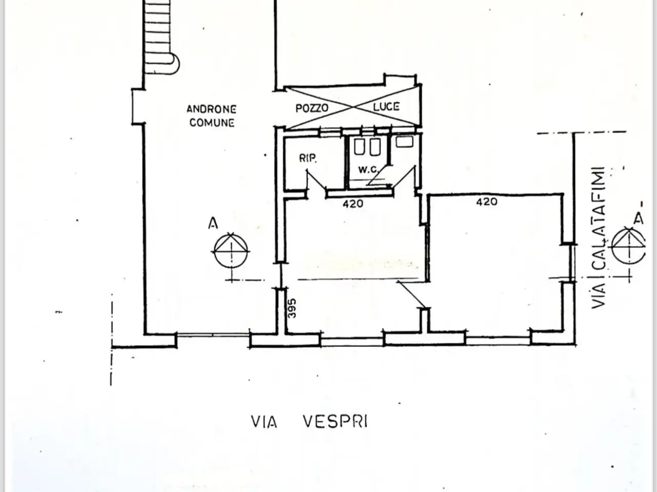 Ufficio in Via Vespri 165, Trapani, {3} - Planimetria 1