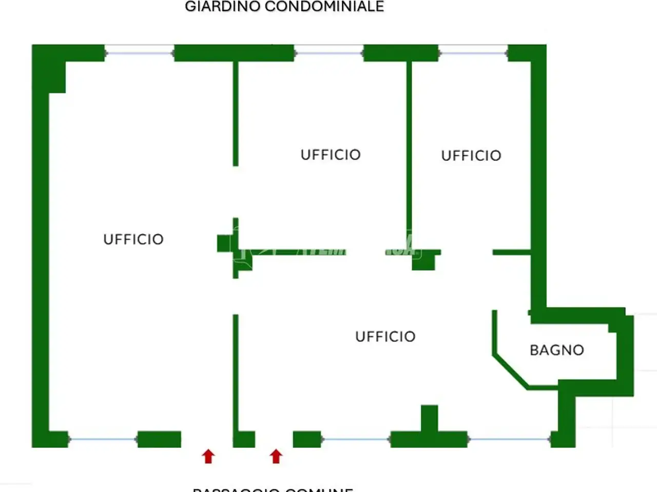 Ufficio in Via Privata Carlo Innocenzo Frugoni 26, Milano, {3} - Planimetria 1