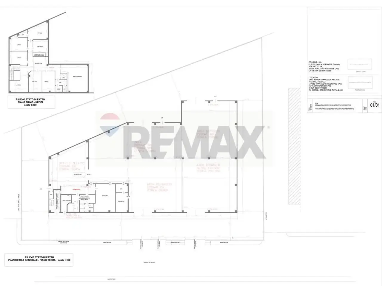 Capannone in Via Enrico Mattei 14, Pogliano Milanese, {3} - Planimetria 1