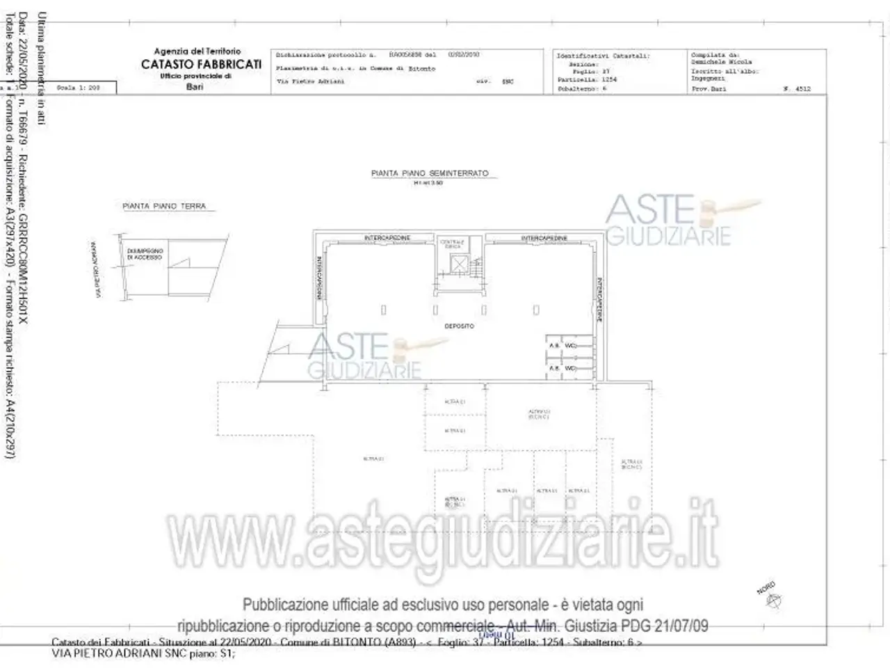 Magazzino in Viale Europa, Bitonto, {3} - Planimetria 1