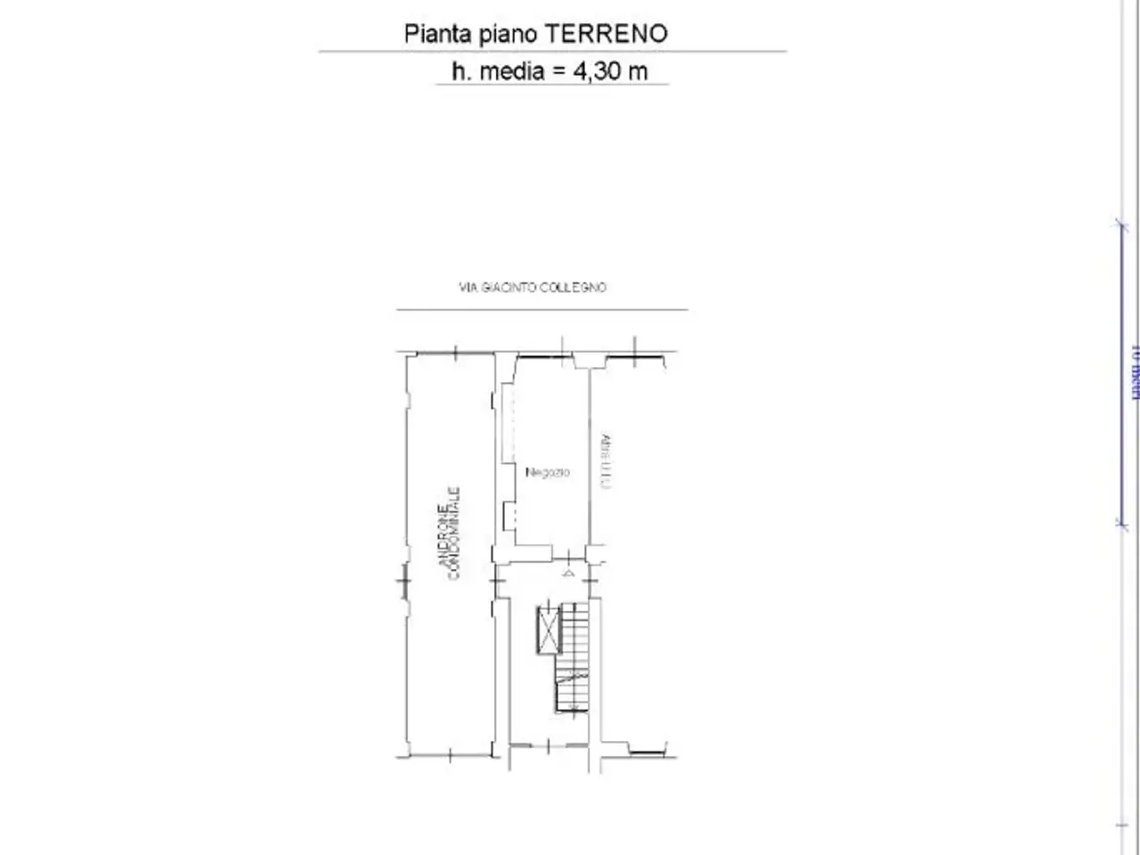 Negozio in Via Giacinto Collegno 17, Torino, {3} - Planimetria 1