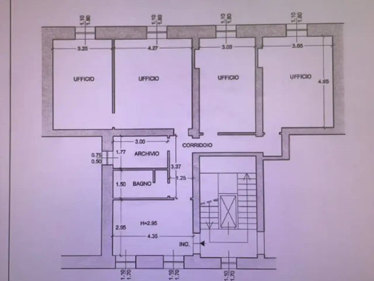 Ufficio in Corso Stamira 77, Ancona, {3} - Planimetria 1
