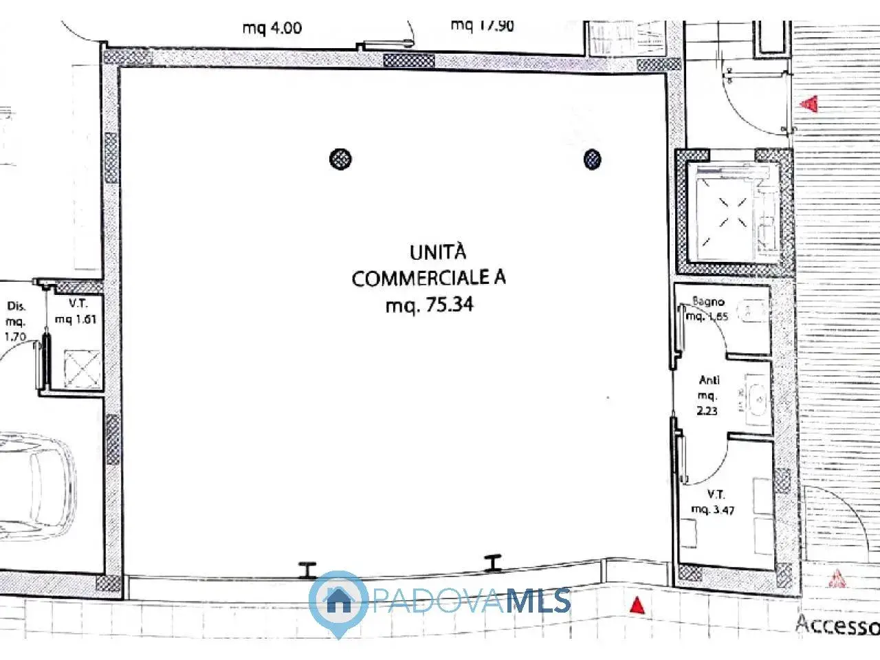 Negozio in Via Vigoneovese, Padova, {3} - Planimetria 1
