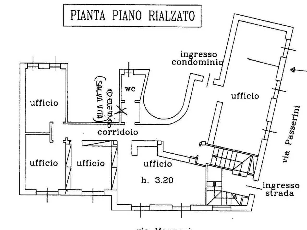 Ufficio in Via Passerini 10/a, Monza, {3} - Planimetria 1