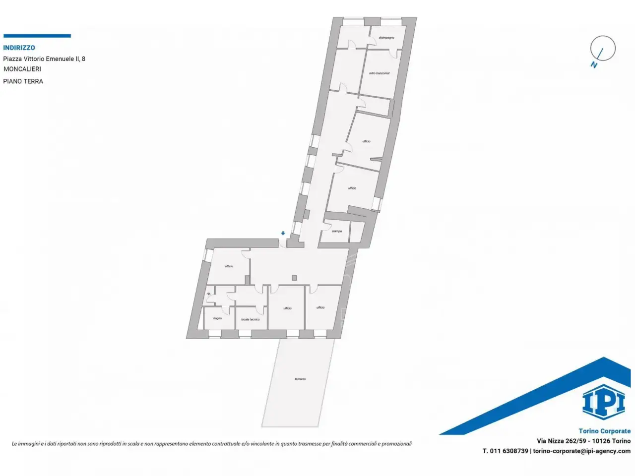 Negozio in Piazza Vittorio Emanuele II 8, Moncalieri, {3} - Planimetria 1