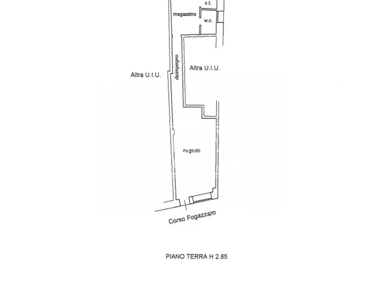 Negozio in Corso Antonio Fogazzaro, Vicenza, {3} - Planimetria 1