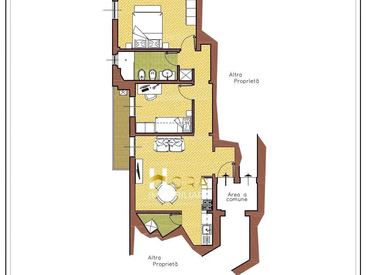 Trilocale in vendita, Viale Eleonora Duse, Firenze - Planimetria 1