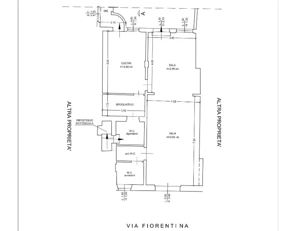 Negozio in Via Fiorentina 104, Pistoia, {3} - Planimetria 1