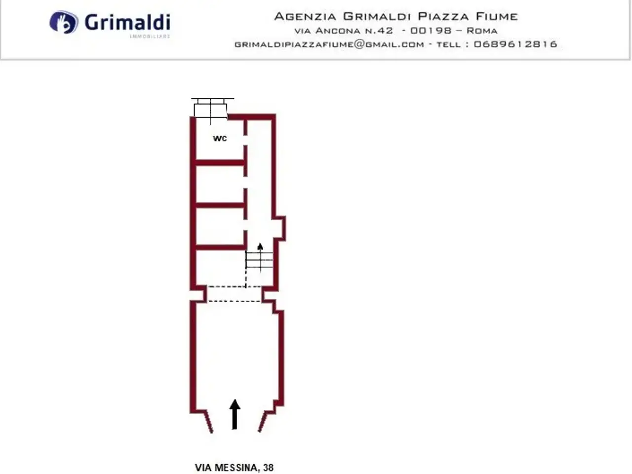 Negozio in Via Messina 38, Roma, {3} - Planimetria 1