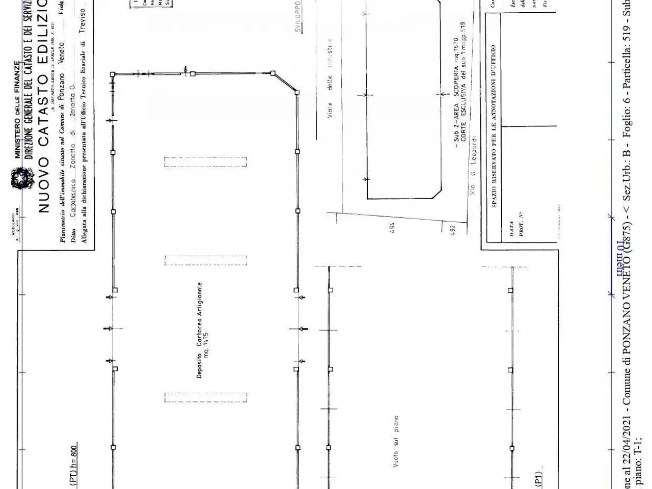 Capannone in Via delle Industrie 31, Ponzano Veneto, {3} - Planimetria 1