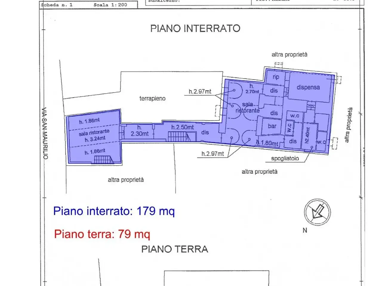 Negozio in Via San Maurilio 7, Milano, {3} - Planimetria 1
