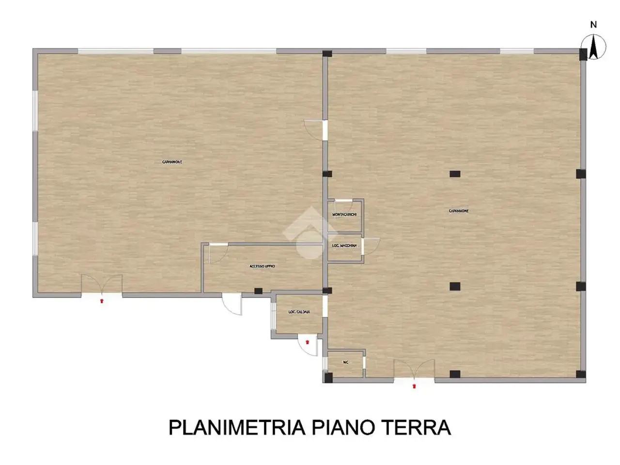 Capannone in Via Stradivari 9, Quinzano D'Oglio, {3} - Planimetria 1