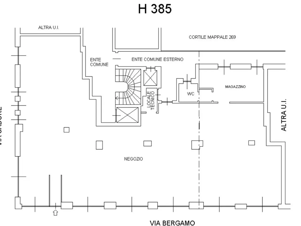 Negozio in Via Bergamo 22, Milano, {3} - Planimetria 1