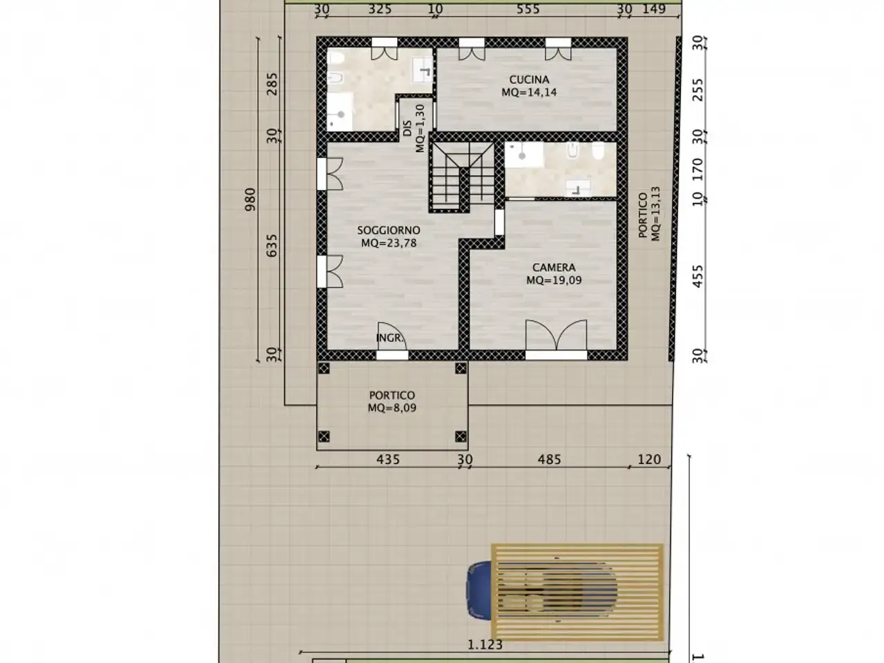 Magazzino in Via Fiume Vecchio 145, Molinella, {3} - Planimetria 1