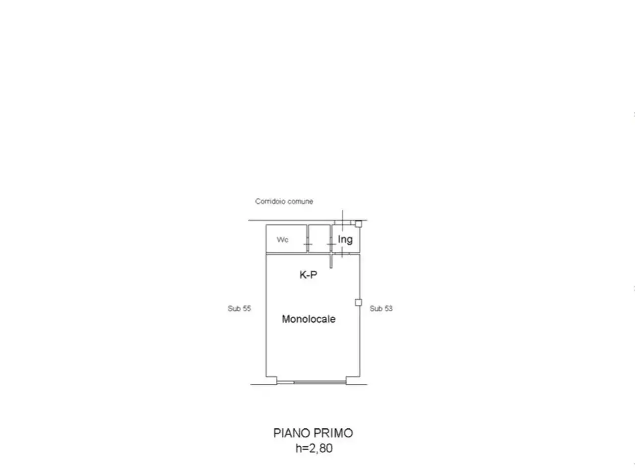 Monolocale in vendita, Viale del Tirreno 80a, Pisa - Planimetria 1
