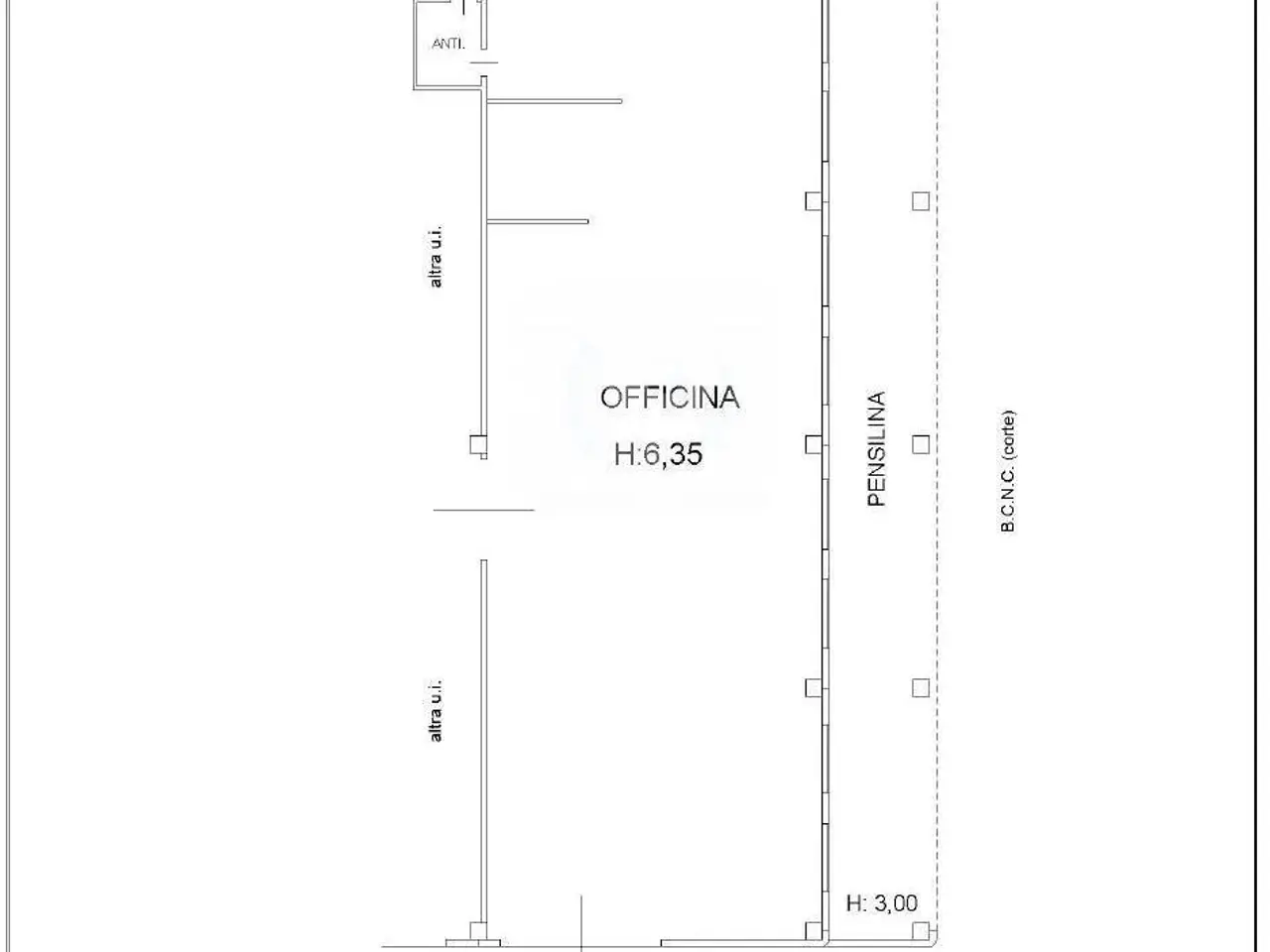 Capannone in Via Francesco Luigi Ferrari, Ferrara, {3} - Planimetria 1
