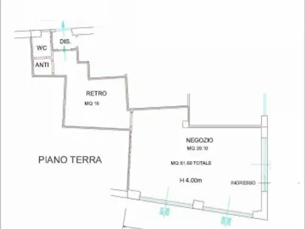 Negozio in Viale Dante Alighieri, Piacenza, {3} - Planimetria 1