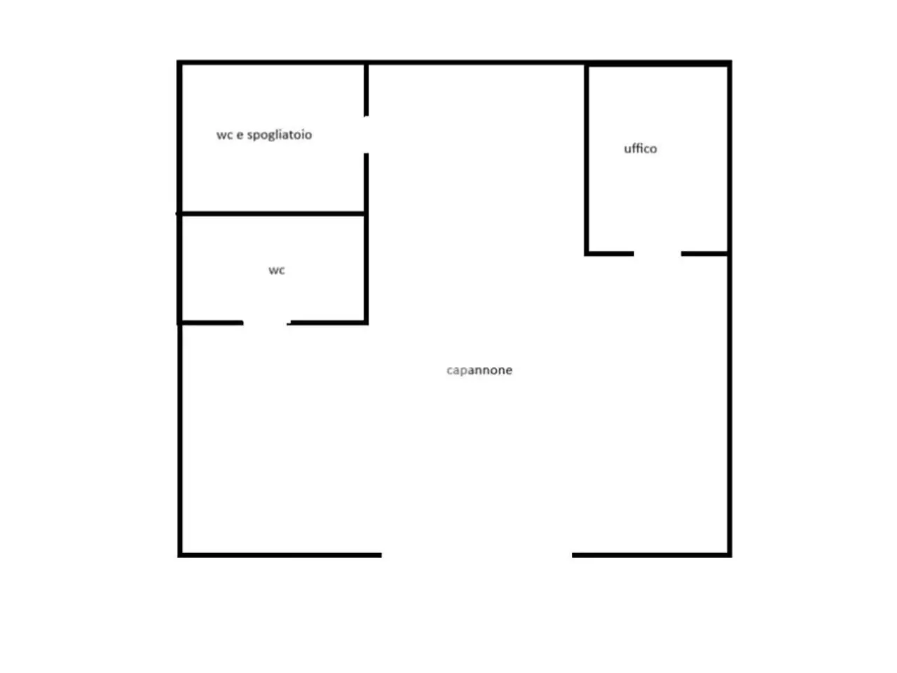 Capannone in Via Ninola 1, Calcinate, {3} - Planimetria 1