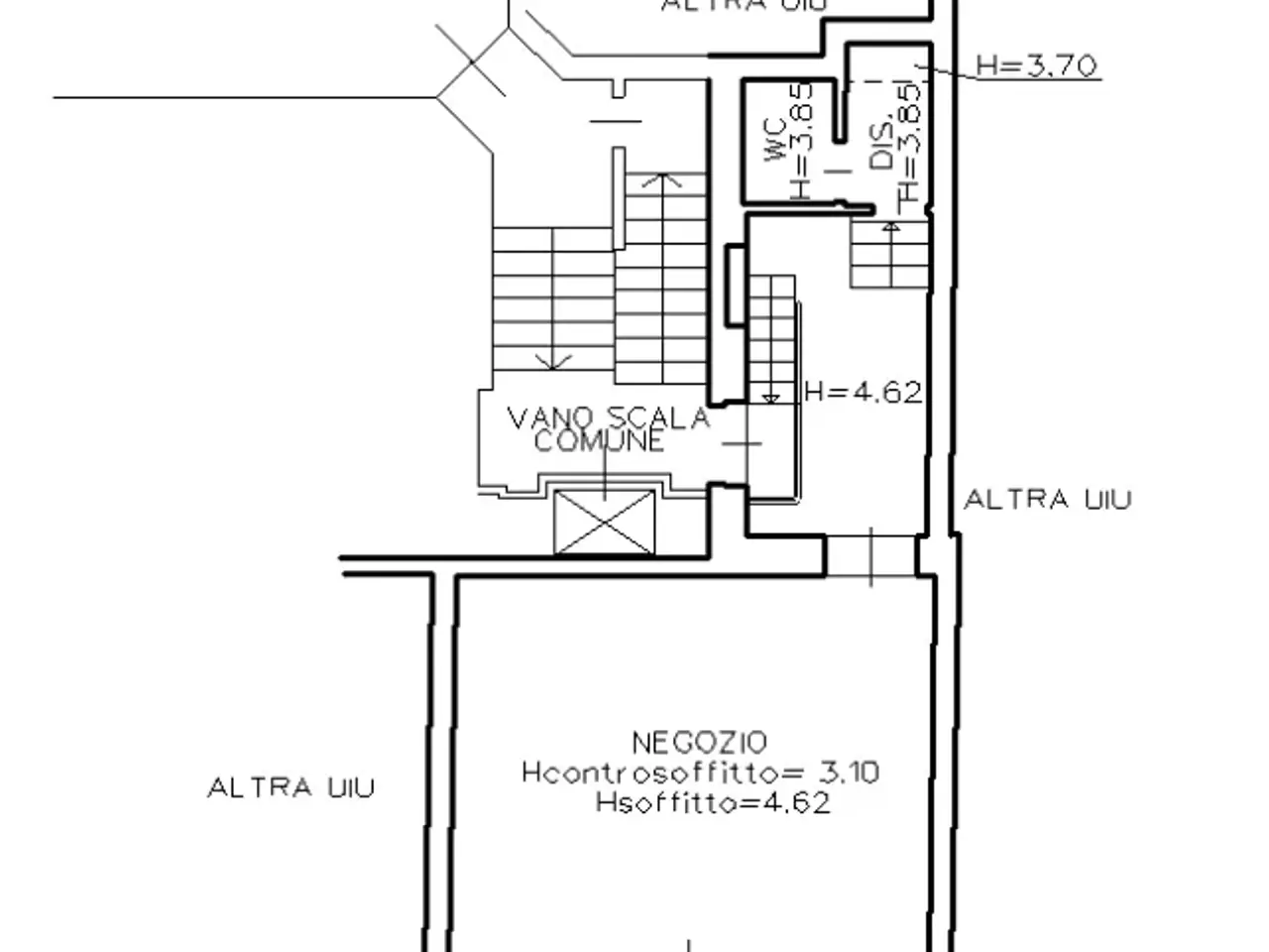 Negozio in Via Francesco Sforza 28, Milano, {3} - Planimetria 1