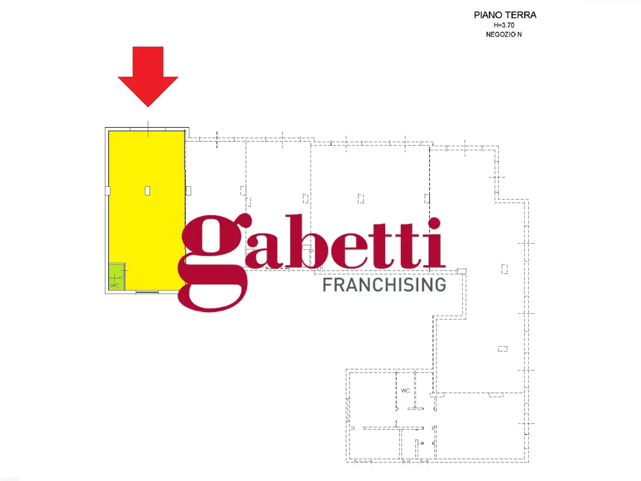 Negozio in Corso De Gasperi 37, San Nicola La Strada, {3} - Planimetria 1