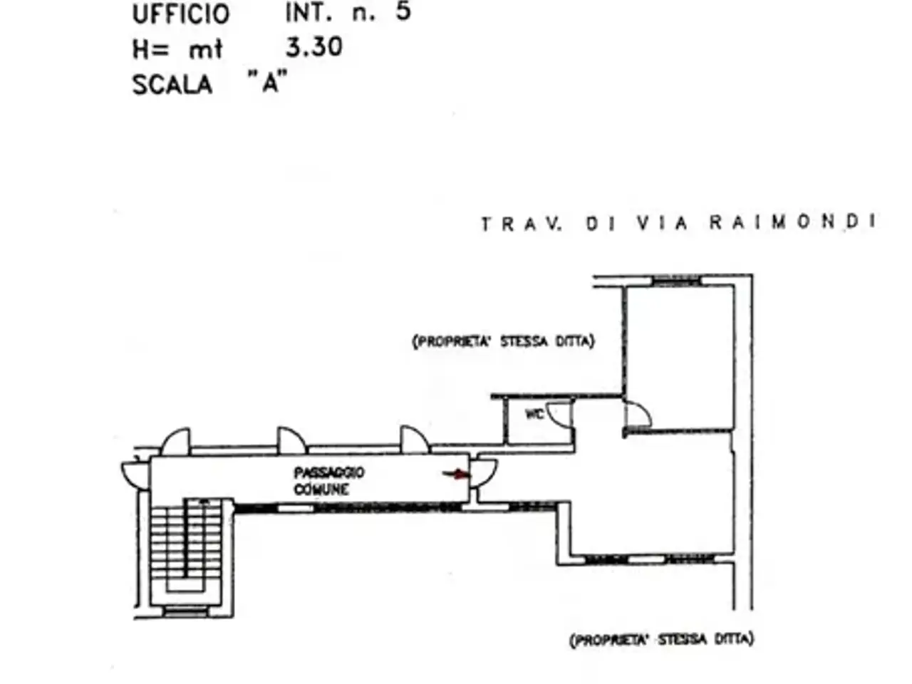 Ufficio in Via Pietro Raimondi , Napoli, {3} - Planimetria 1