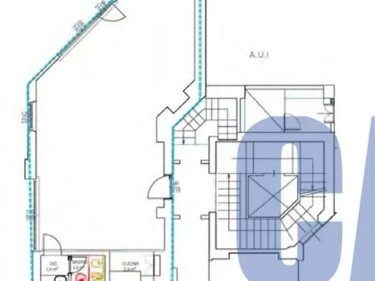 Esercizio commerciale in Via Conservatorio, Milano, {3} - Planimetria 1