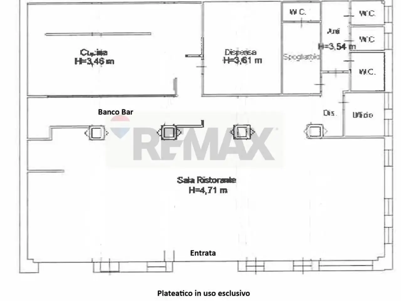 Esercizio commerciale in Viale Ceccarini 109/a, Riccione, {3} - Planimetria 1