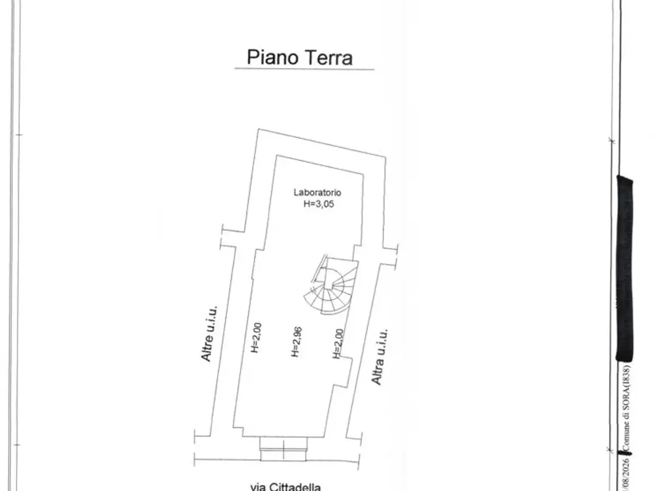 Negozio in Via Cittadella  35, Sora, {3} - Planimetria 1