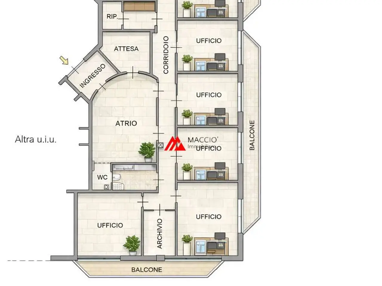 Ufficio in Rue De La MaladièRe 90, Saint Christophe, {3} - Planimetria 1