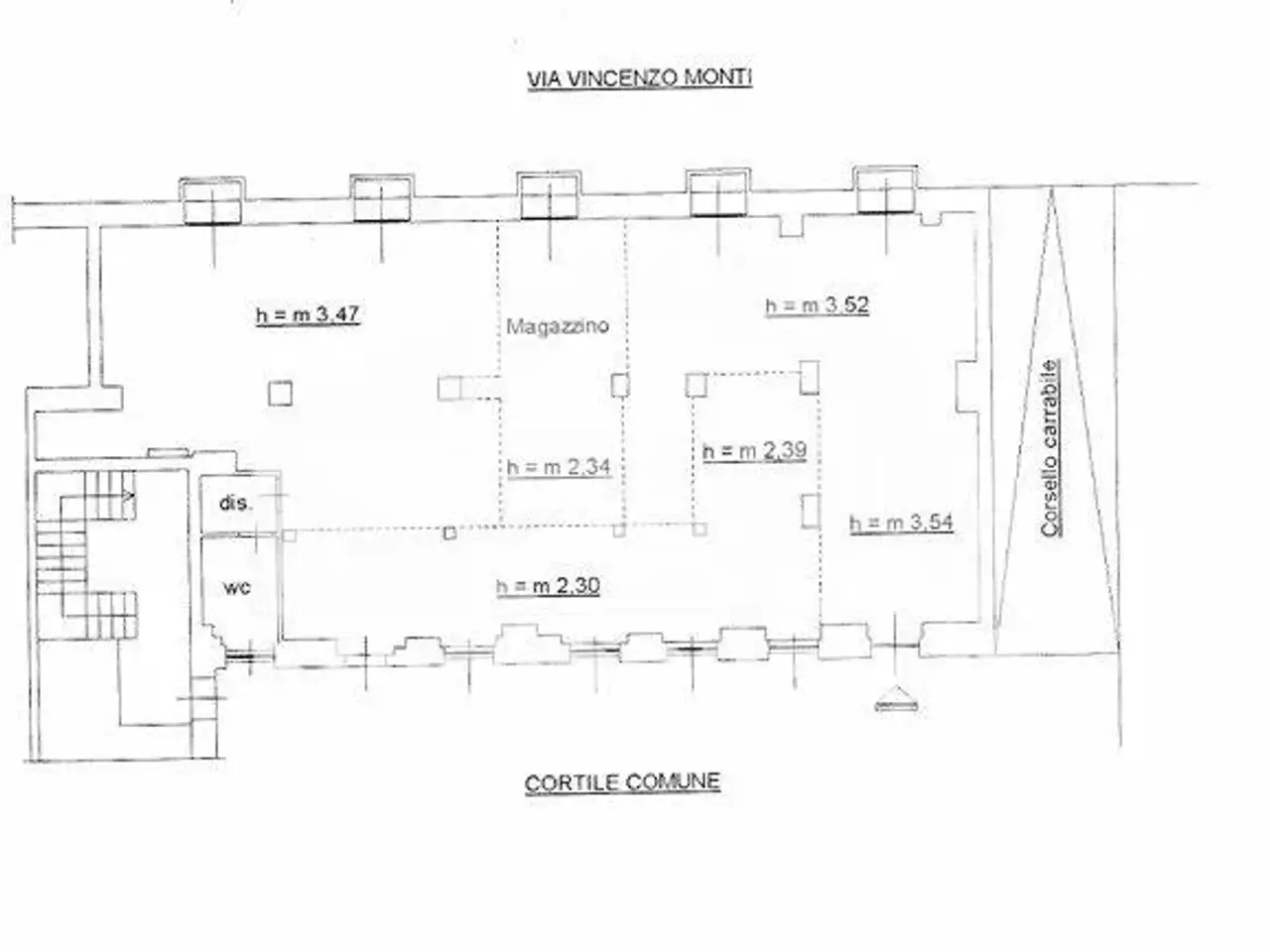 Magazzino in Via Monti, Pavia, {3} - Planimetria 1