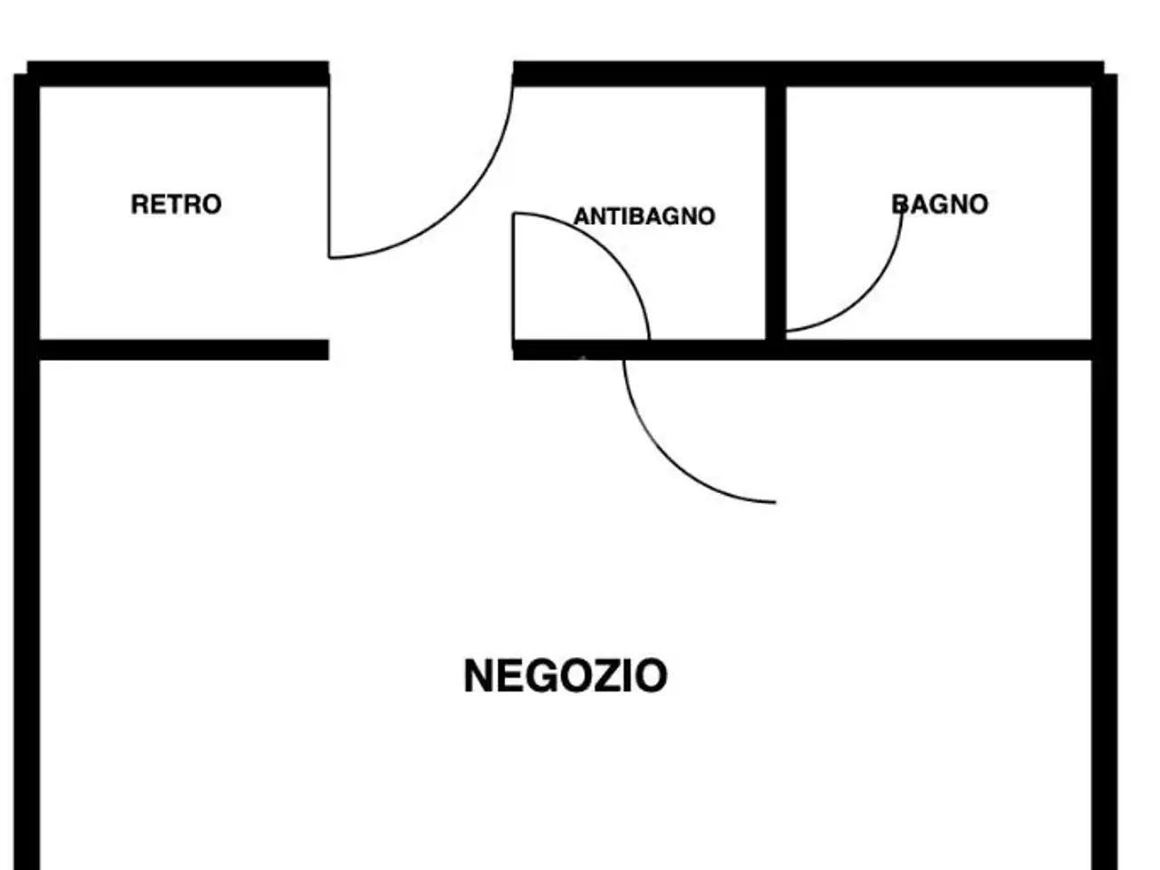 Negozio in Via San Fruttuoso di Braga 13, Monza, {3} - Planimetria 1