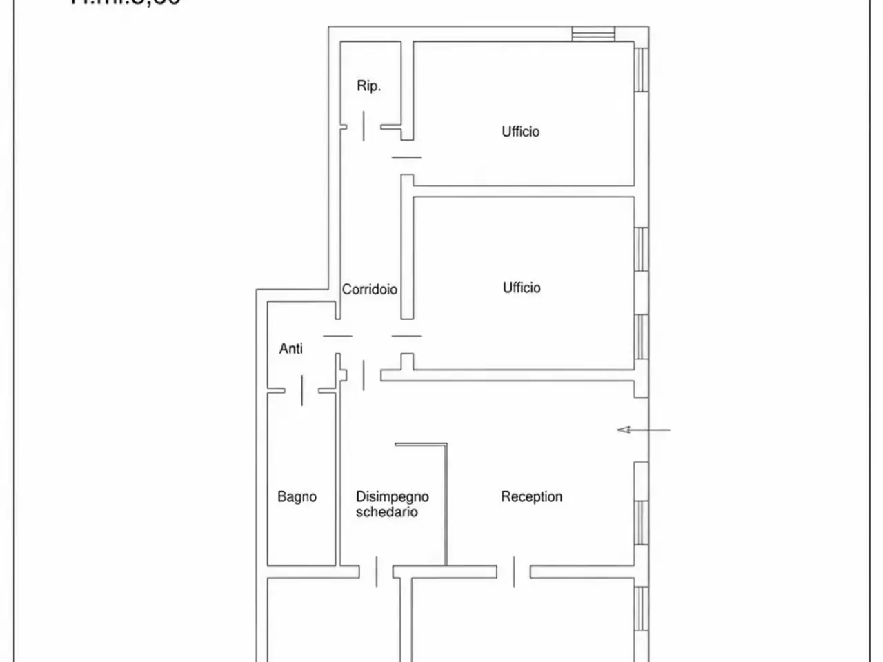 Ufficio in Adria, Via Fratelli Cairoli, Adria, {3} - Planimetria 1