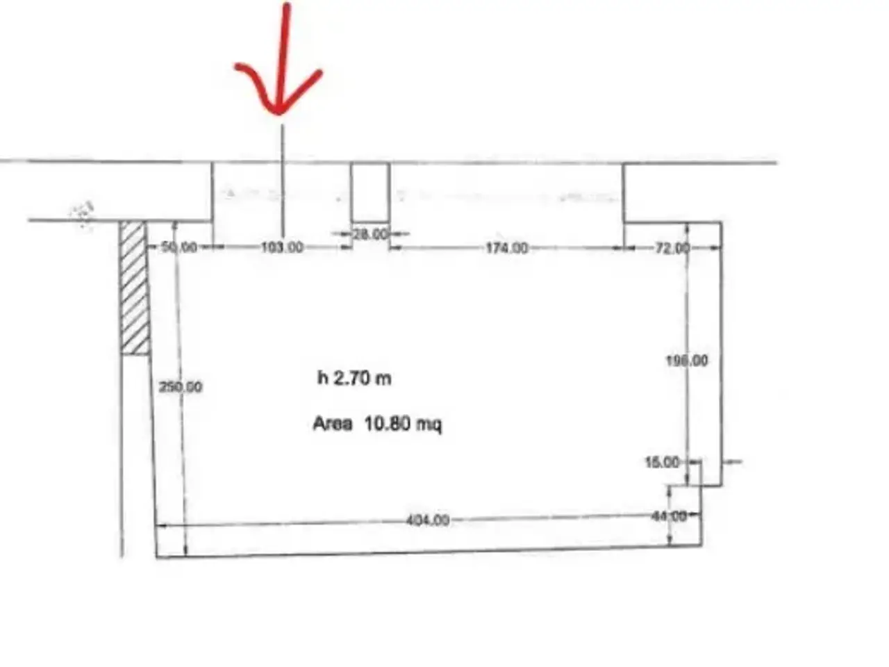Negozio in Calle Nova Sant'Agnese, Venezia, {3} - Planimetria 1