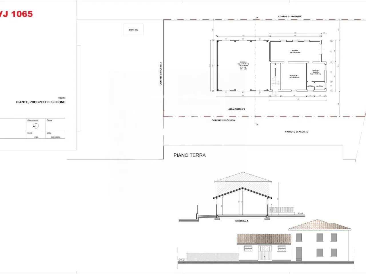 Capannone in Via Louis Pasteur 2, Reggio Emilia, {3} - Planimetria 1