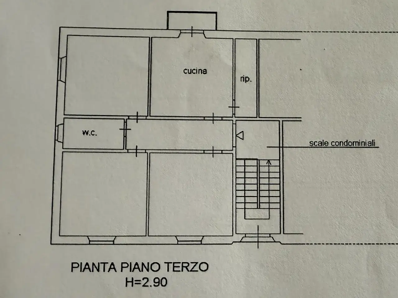 Trilocale in vendita, Pescaiola, Arezzo - Planimetria 1