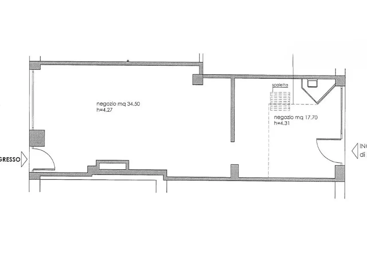 Negozio in Galleria Campello, Sondrio, {3} - Planimetria 1