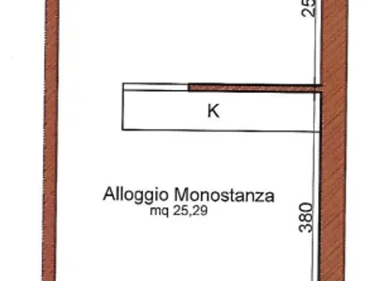 Monolocale in vendita, Pisa - Planimetria 1