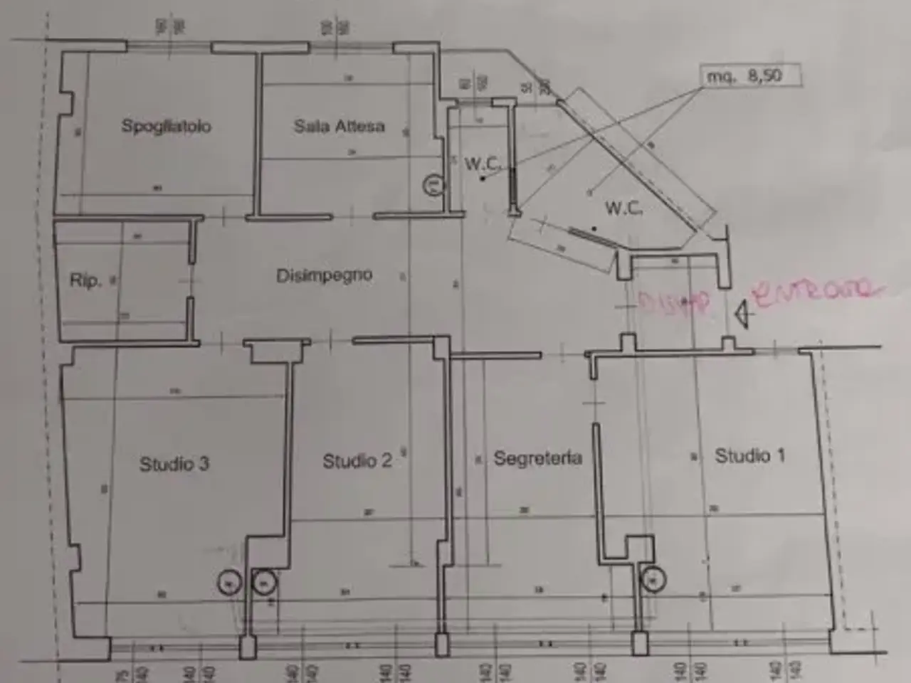 Ufficio in Corso Vittorio Alfieri 145, Asti, {3} - Planimetria 1