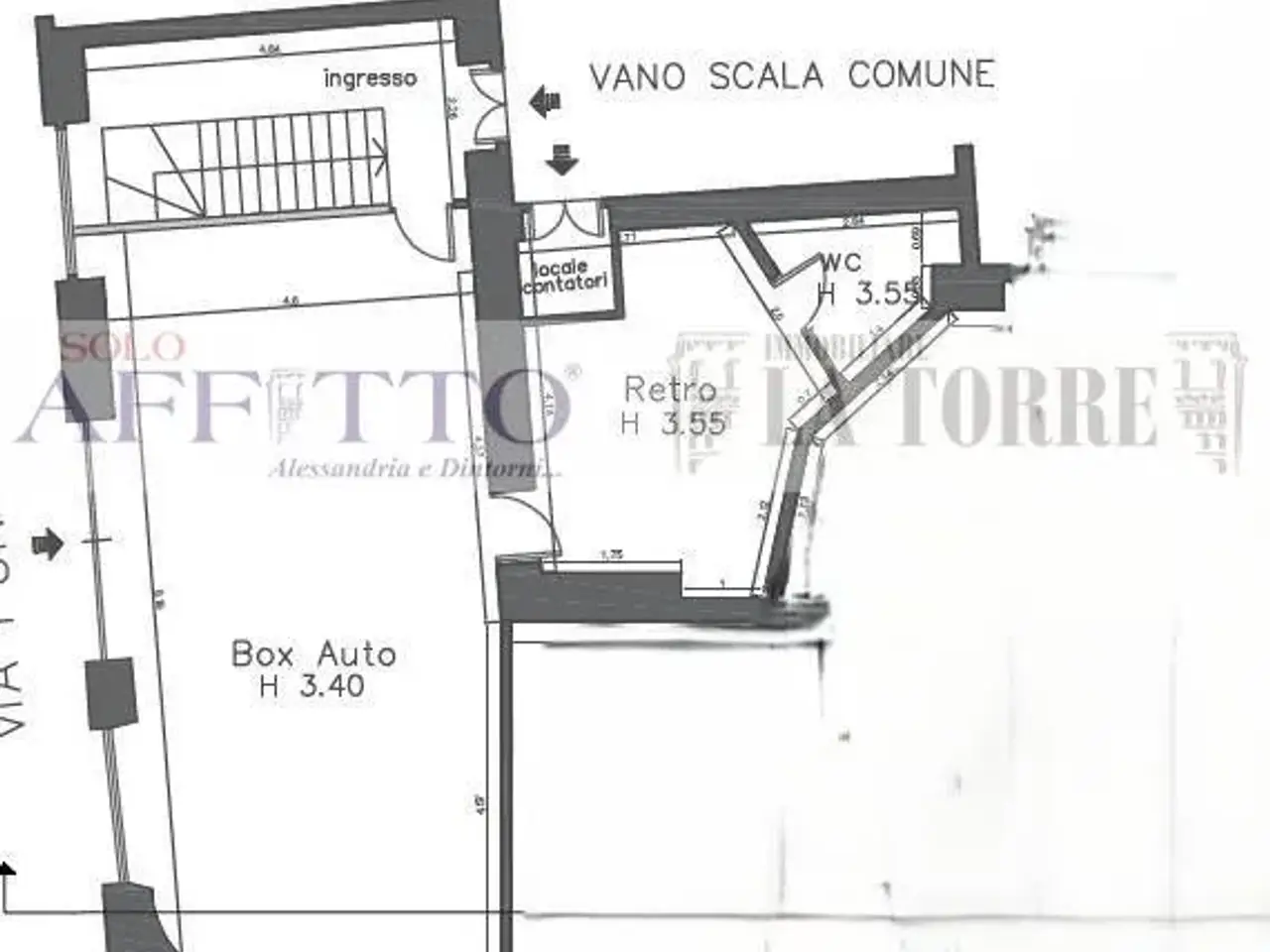 Negozio in Piazza della Liberta', Alessandria, {3} - Planimetria 1