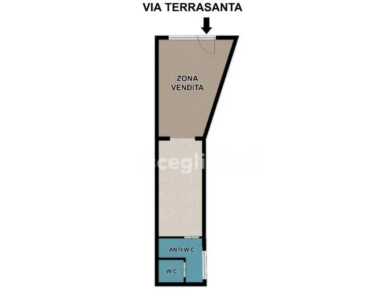 Negozio in Via Terrasanta 69, Palermo, {3} - Planimetria 1